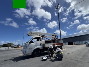 Prefeitura avança com obras para iluminação no novo Mercado da Produção
