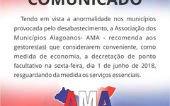 AMA recomenda que municípios decretem ponto facultativo