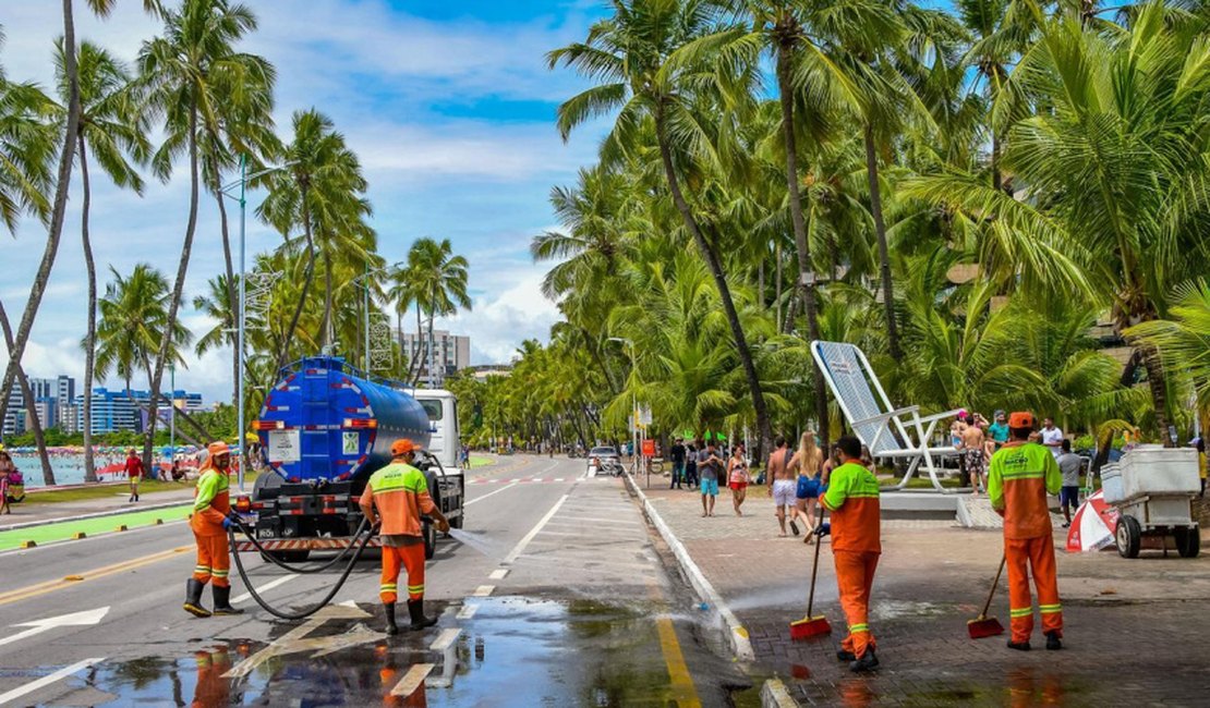 Esquema especial de limpeza será realizado para o Réveillon na orla de Maceió