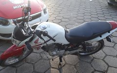 Motocicleta utilizada nos assaltos