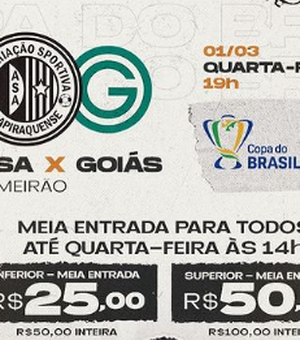 Diretoria do ASA define valores de ingressos para partida desta quarta (01) contra o Goiás