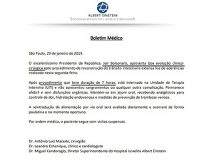 Bolsonaro segue internado em UTI após cirurgia 