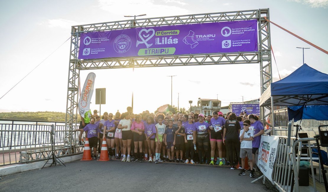 Corrida Agosto Lilás mobiliza centenas de traipuenses pelo fim da violência contra a mulher