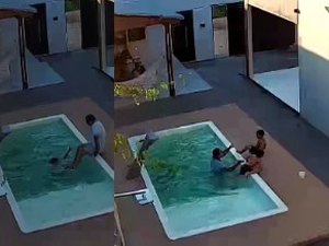 [Vídeo] Pai salva os dois filhos de afogamento na piscina de casa em Arapiraca