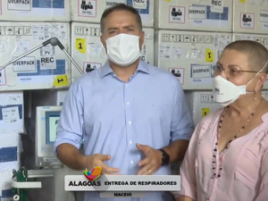 Alagoas recebe 40 novos respiradores e governador amplia leitos de UTI