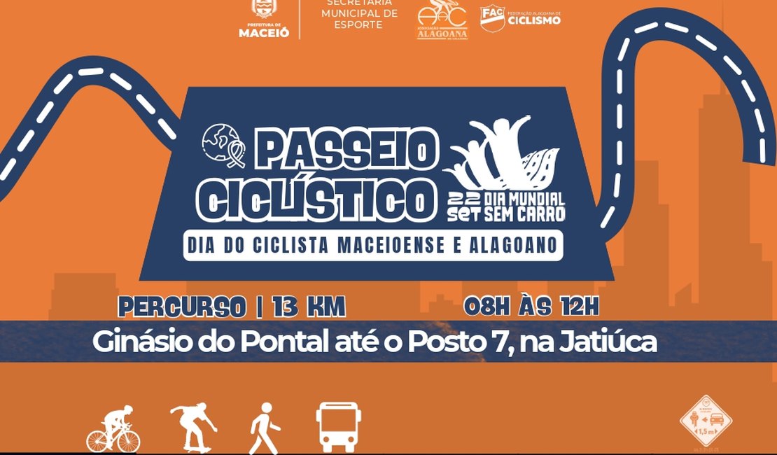 Dia Mundial Sem Carro: Prefeitura realiza passeio ciclístico neste domingo (22)