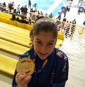 Alagoana de oito anos conquista ouro no Kids Internacional IBJJF