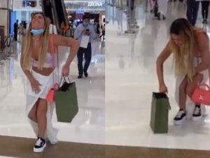 Viih Tube faz xixi na calça durante crise de riso em shopping