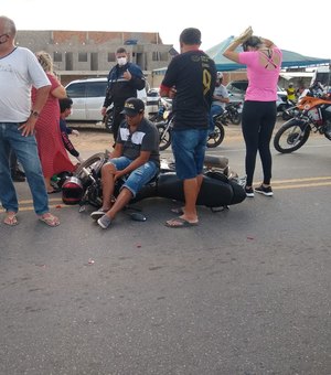 [Vídeo] Jovem fica ferida em acidente registrado na AL-110, em Arapiraca