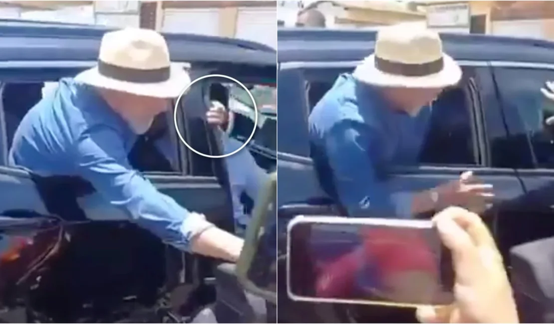 Guarda-costas prende dedos de Lula na porta do carro e leva bronca