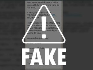 Mensagem afirmando que alimentos alcalinos curariam o coronavírus é falsa