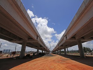 Viaduto da PRF: obras voltam ao ritmo normal após fim do período chuvoso