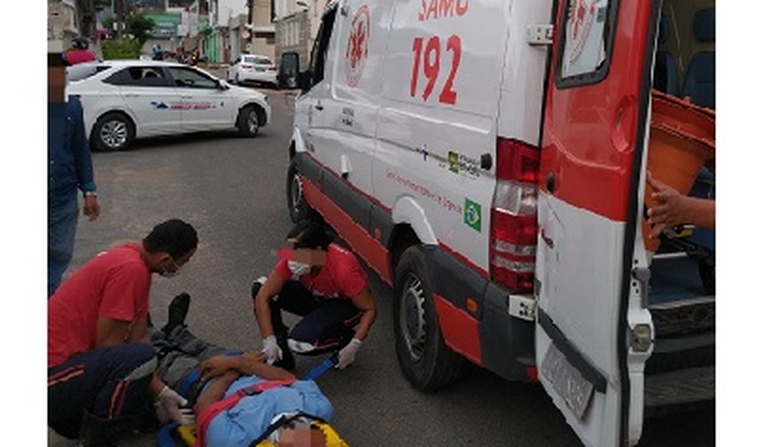 Acidente envolvendo motos deixa dois feridos em Palmeira dos Índios
