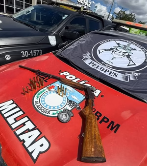Homem é preso por posse ilegal de arma de fogo e ameaça no município de Delmiro Gouveia