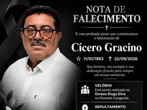 Morte de Cícero do Cangandu causa comoção município de Arapiraca