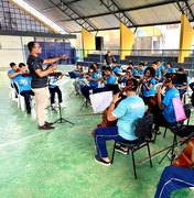 Núcleo de Orquestra Jovem de Maragogi faz apresentação no povoado São Bento