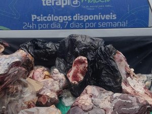 Supermercado é alvo de fiscalização e tem 320 kg de carnes impróprias apreendidos