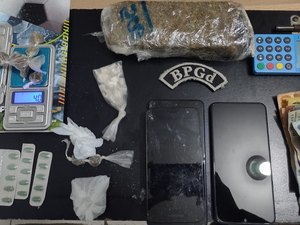 Casal é preso com mais de 300 gramas de maconha no Eustáquio Gomes