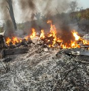 Avião de pequeno porte cai em Apiacás, na zona rural de Mato Grosso