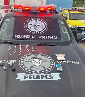 Suspeito tenta fugir, mas é preso com drogas e balança de precisão em Joaquim Gomes