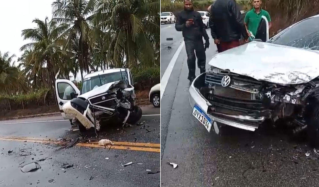 Veículo da Semed de São Miguel dos Campos se envolve em acidente na AL-101 Sul