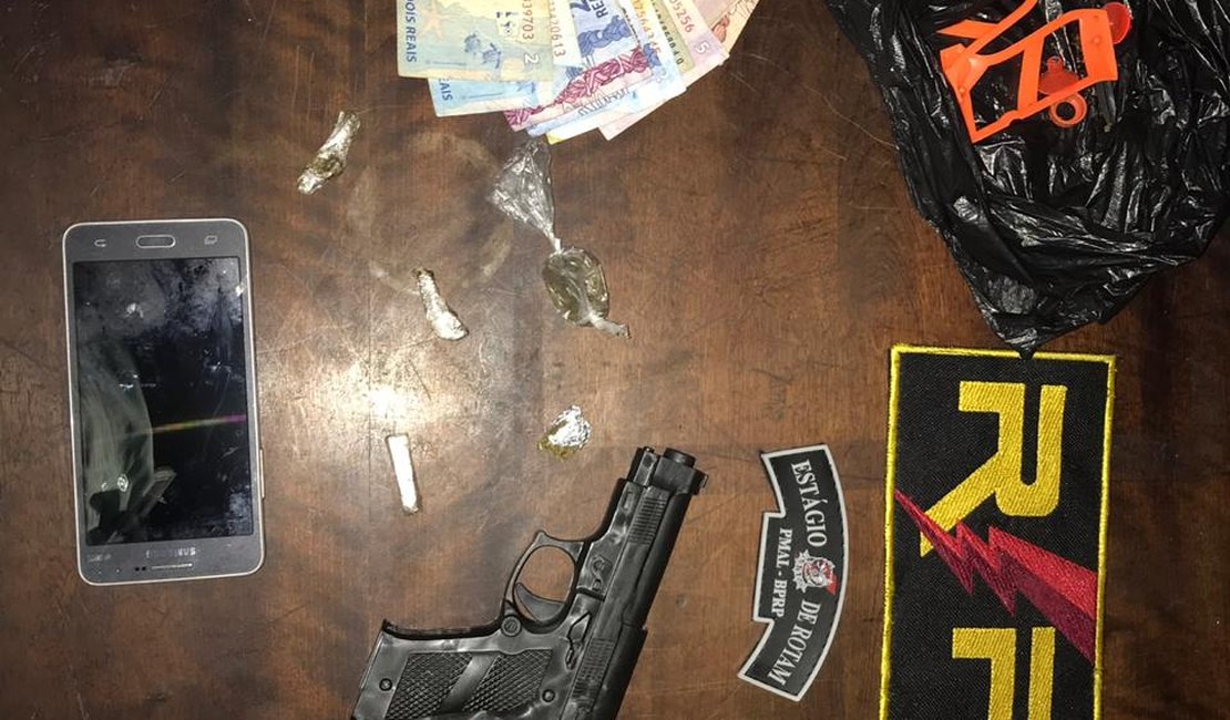 Dois são presos com arma de brinquedo e maconha em Arapiraca