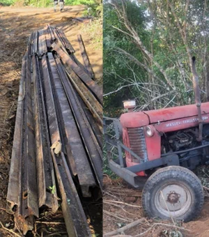 Polícia prende dois homens por furto de trilhos de ferrovia no interior de AL