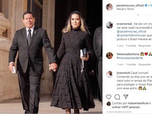 Mulher de Mourão curte comentários que pedem marido na Presidência