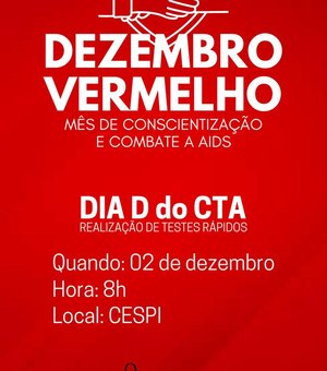 Dezembro Vermelho: mês de combate ao HIV/AIDS começa nesta sexta (2) em Palmeira