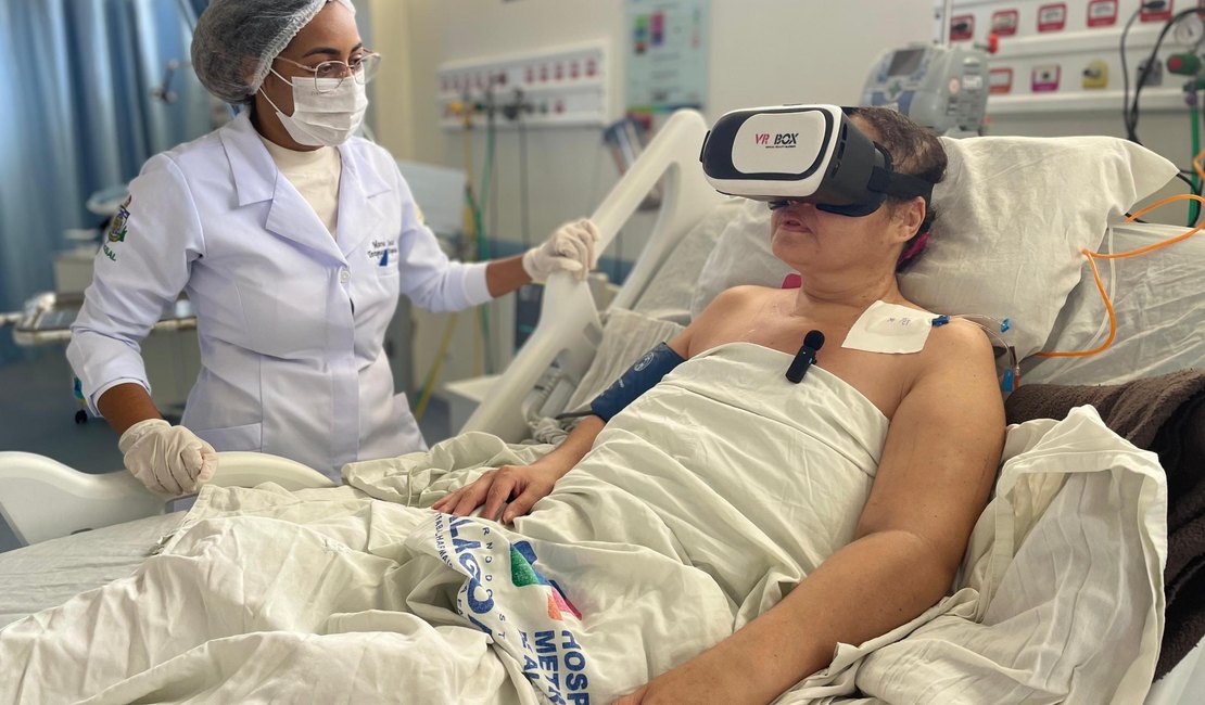 Uso de realidade virtual nas UTIs do Hospital Metropolitano promove relaxamento e bem-estar