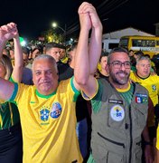 Ao lado de Alfredo Gaspar, Leonardo Dias participa de Arrastão da Direita em apoio a Flávio Bolsonaro