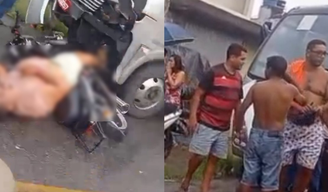 Acidente entre ônibus e moto deixa duas vítimas no bairro Feitosa, em Maceió