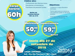 Mestre em Libras promove curso em Arapiraca