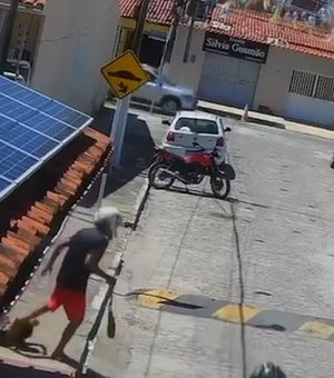 Homem derruba idosa durante assalto no Poço