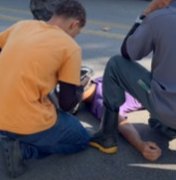Motociclista fica ferido após colisão com carro na Santa Amélia