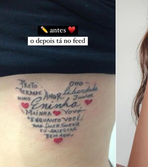 Juliette Freire mostra tattoo original em homenagem à família
