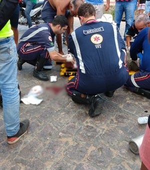 Homem fica gravemente ferido após colisão de motocicletas em Arapiraca