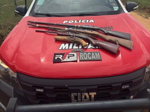 Armas artesanais são apreendidas em galpão na zona rural de Taquarana