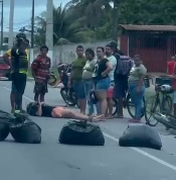 Ciclista sofre acidente na manhã deste domingo (26) na entrada do conj. Eustáquio Gomes