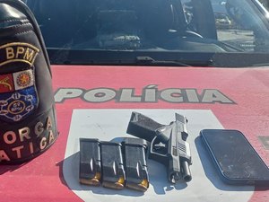 Ações da PM apreendem três armas de fogo em Maceió e Rio Largo