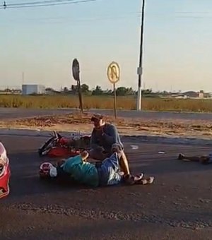 Colisão entre motocicletas deixa três feridos na AL-220, em Arapiraca