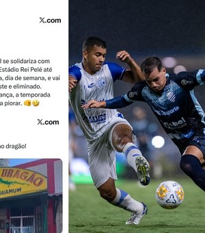 CRB provoca CSA após eliminação na Copa do Nordeste e reacende rivalidade nas redes sociais