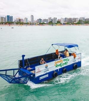 Ecoboat retira mais de mil toneladas de lixo da lagoa Mundaú e praias de Maceió