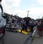 Acidente envolvendo carro e moto deixa vítima com escoriações em Arapiraca