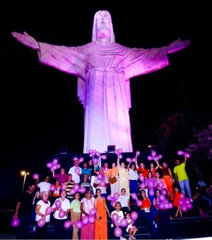Cristo Redentor da Serra do Goití ficará iluminado na cor lilás a partir de segunda (3)
