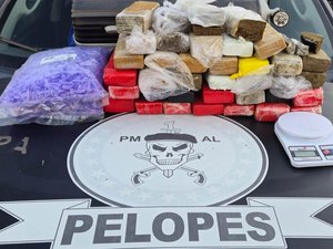 Cerca de 24 quilos de maconha são apreendidos pela Polícia Militar em Arapiraca