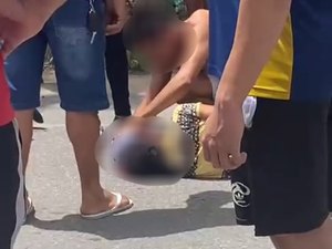 Mulher fica ferida após acidente entre carro e moto na entrada da cidade de Cajueiro