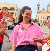 Teca Nelma inicia campanha com mobilização nas ruas de Maceió