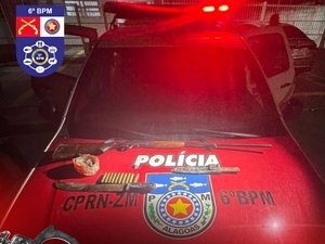 Polícia apreende armamento de suspeitos em Porto Calvo