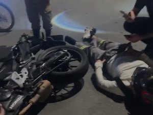 Motociclista fica ferido após acidente próximo ao Fumeirão, em Arapiraca